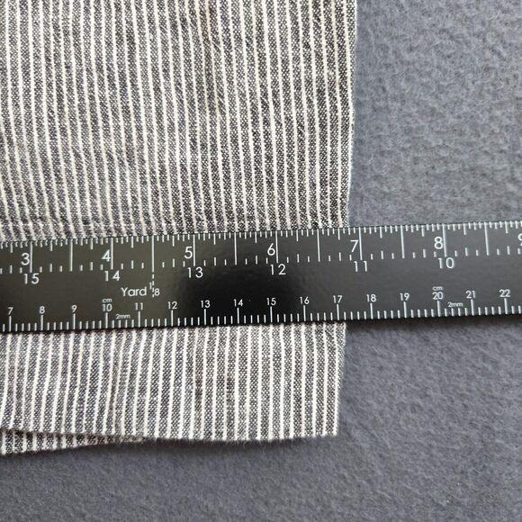 LOFT Women S Linen Blend High Rise Striped Pleated Straight Leg Pants - Picture 11 of 13